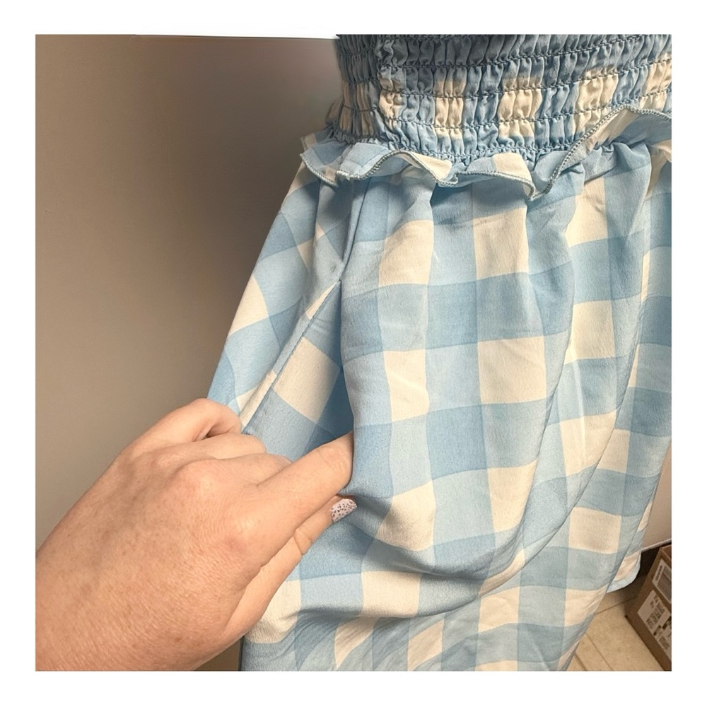 **DONATED** Lily Rose Blue & White Gingham Smocked Dress || Size Small - Picture 7 of 7